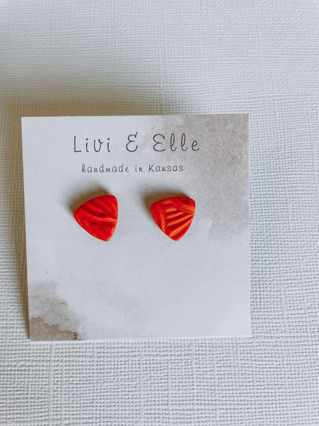 Triangle Red Studs