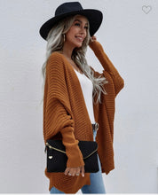 Load image into Gallery viewer, Waffle Knit Cardigan - Pumpkin
