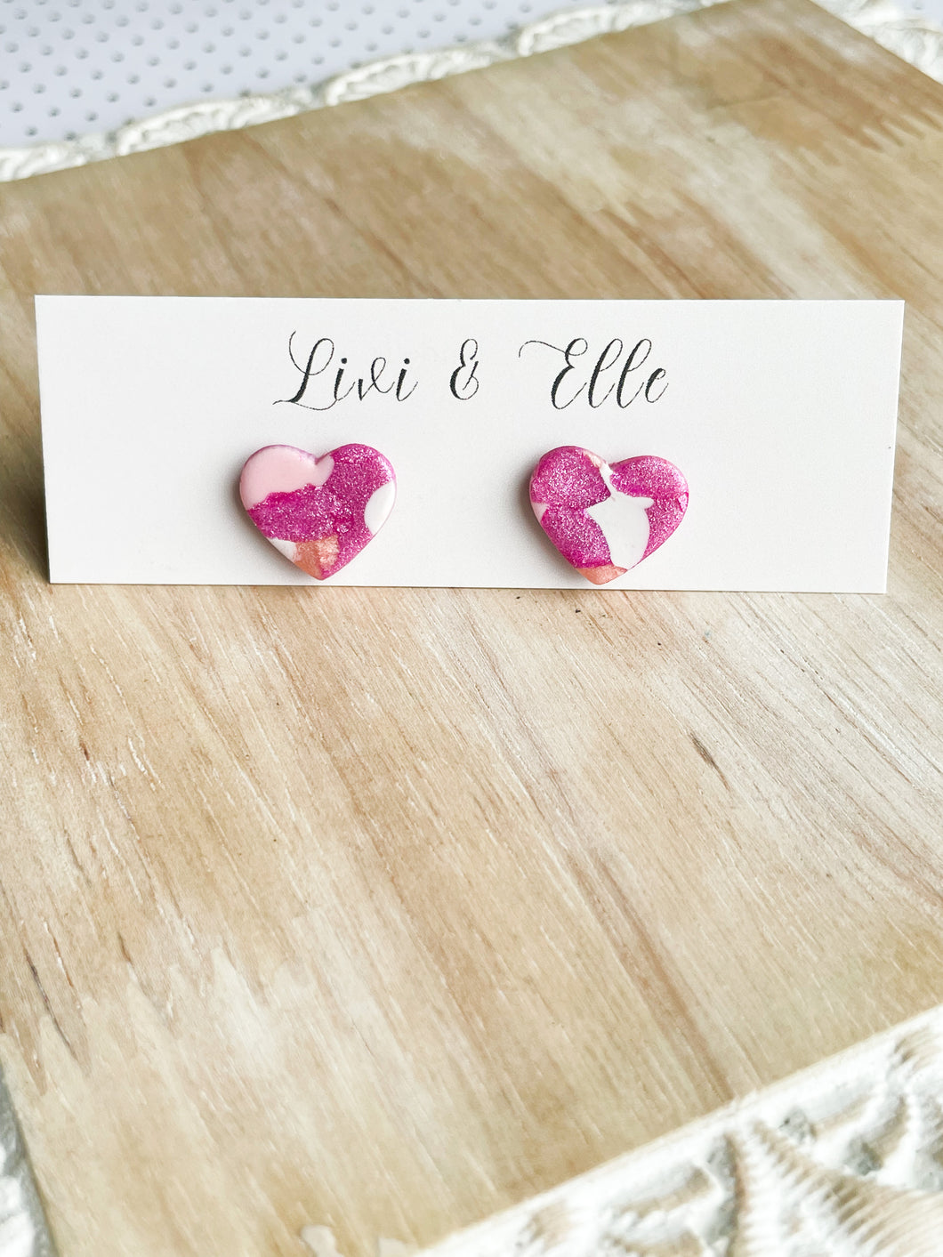 Pink Heart Stud